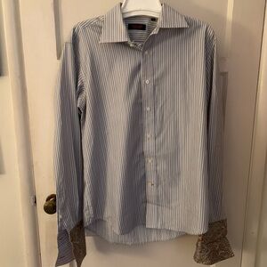 TAKUMI Japan Blue Striped Dress Shirt